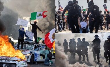 Vënie zjarri dhe përplasje me policinë në Los Angeles – protesta kundër politikave të Trumpit shndërrohet në kaos