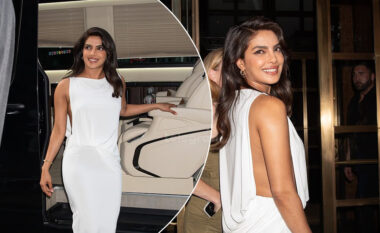 Priyanka Chopra shkëlqen në New York me një fustan të bardhë elegant në promovimin e filmit “Heads of State”
