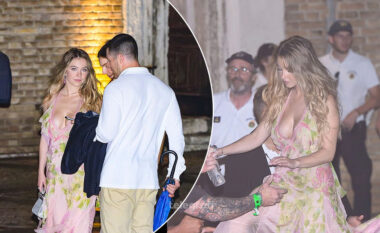 Sydney Sweeney shkëlqen në Venecia me fustan lulesh, për dasmën luksoze të Jeff Bezos