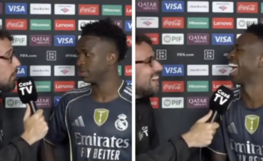 Vinicius shpërthen në të qeshura kur gazetari ia bën pyetjen e sikletshme për Xabi Alonson