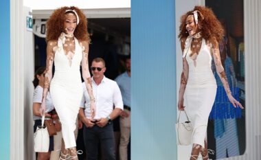 Winnie Harlow mahnit me elegancën e saj engjëllore gjatë paraqitjes së saj të fundit