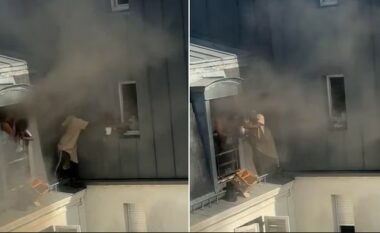 Francezi rrezikon jetën e tij për të shpëtuar foshnjat nga kulla që po digjej në Paris