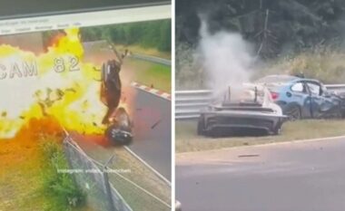 Filmohet përplasja e tmerrshme midis Porsche dhe BMW në Nürburgring