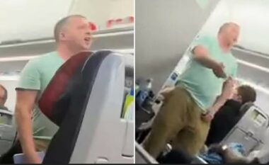 Pasagjeri amerikan i nxitur nga asistentja e fluturimit me ‘sy të bukur’ shpërthen në nervozizëm, ndërsa pasagjerët e tjerë shikonin të shokuar