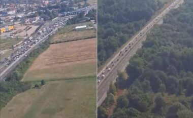 Kolona kilometërshe në autostrada – pamjet ajrore shfaqin trafikun marramendës në rrugët kroate