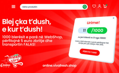 Viva Fresh Online me kampanjë ekskluzive në WebShop – 1000 konsumatorët e parë përfitojnë voucher prej 5€