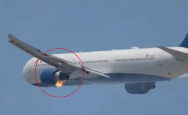 Panik në ajër, motori përfshihet nga flakët, aeroplani kthehet urgjentisht në aeroportin e Los Angeles