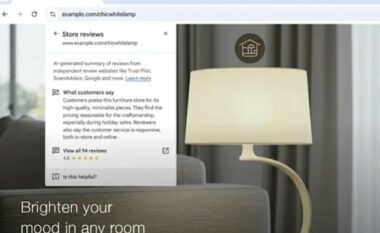 Google Chrome do të shfaqë vlerësime të inteligjencës artificiale të dyqaneve online