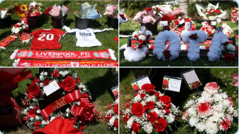 Tifozët mblidhen në Anfield për të vendosur lule dhe bërë homazhe për Jotan