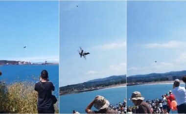 Piloti i një aeroplani luftarak në Spanjë bëri “një manovër të rrezikshme, për të shmangur një katastrofë” – në një plazh të mbushur me njerëz në Spanjë
