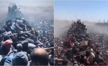Pamje që tregojnë palestinezët që “bëjnë gjithçka është e mundur të marrin ushqim” ndërsa kamionë me ndihma hynë në Gaza