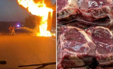 Kur dita e parë e punës së një zjarrfikëseje vegane përfundon duke fikur zjarrin në kamionin e mbushur me 18 mijë kilogramë biftekë