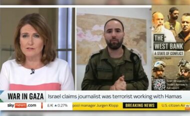 Tha se Al Jazeera është Hamasi, gazetarja e Sky News i reagon zëdhënësit të ushtrisë izraelite gjatë intervistës