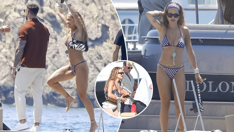 Rita Ora shkëlqen në ditëlindjen luksoze të Chris Hemsworth në Ibiza, vë në pah linjat e definuara të trupit në paraqitje me bikini