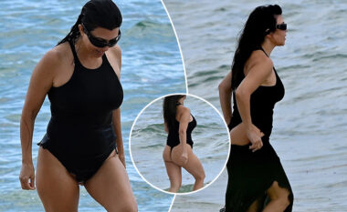 Kourtney Kardashian duket provokuese në bikini të zeza, teksa fotografohet gjatë pushimeve në Miami