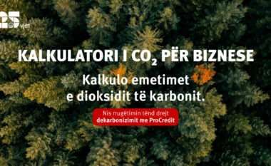 Banka ProCredit lanson kalkulatorin e parë në Kosovë për matjen e emetimeve të CO₂ për klientët e biznesit