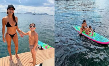 Eva Longoria shkëlqen me bikini në Marbella, duke shijuar pushimet me të birin