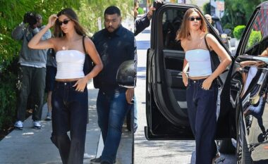 Hailey Bieber dukej plot stil gjatë një daljeje me miken e saj Kendall Jenner