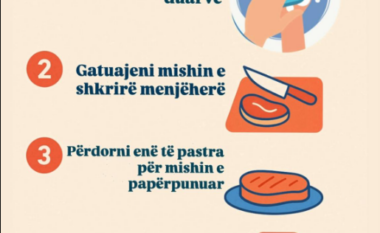 “Gatuajeni mishin e shkrirë menjëherë”, IKSHPK jep këshilla për parandalimin e shumimit të mikrobeve në ushqim