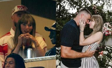 Fansat e Taylor Swift shpërthejnë nga entuziazmi teksa ajo tregon unazën e fejesës me Travis Kelce në daljen e parë publike