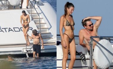 Leonardo DiCaprio dhe Vittoria Ceretti fotografohen në një jaht në Detin Mesdhe